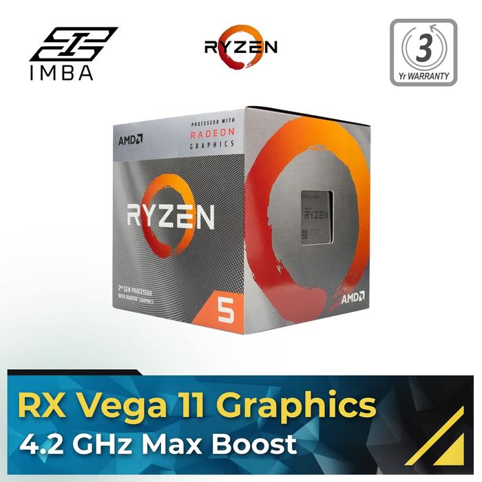 Vega Graphics Amd Ryzen 3400g Desktop Processor Promo AMD RYZEN