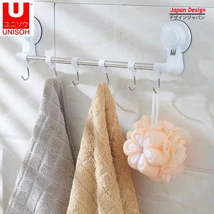 Gambar UNISOH GANTUNGAN BAJU TEMPEL 6 HOOK dari unisoh undefined Tokopedia