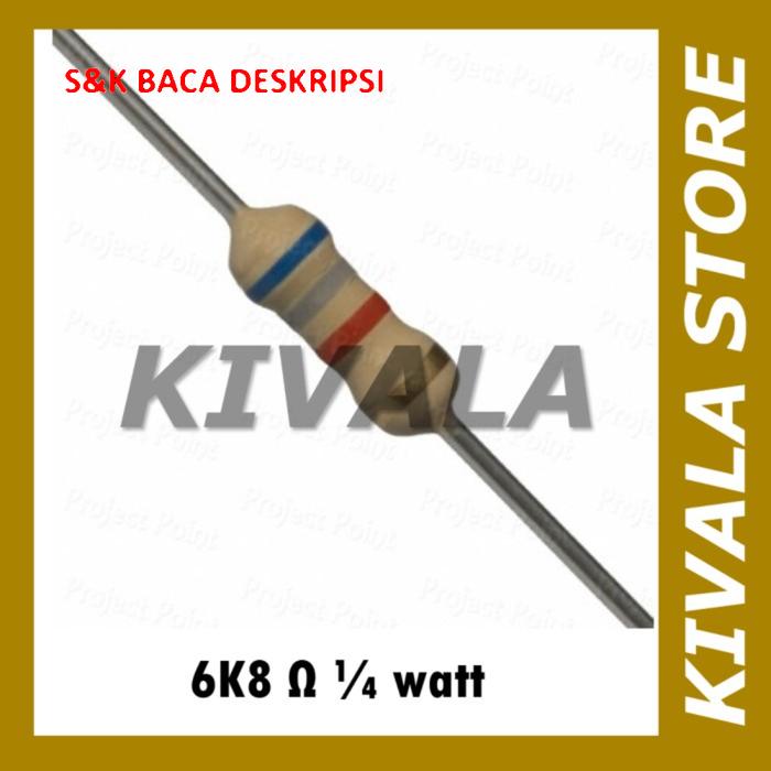 Resistor 6K8 6.8K ohm 1/4 watt