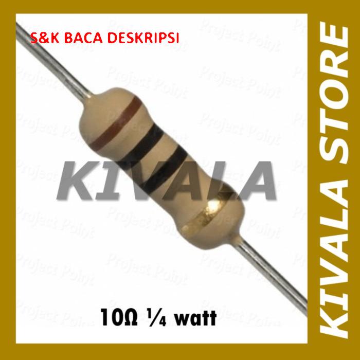Resistor 10 ohm 1/4 watt
