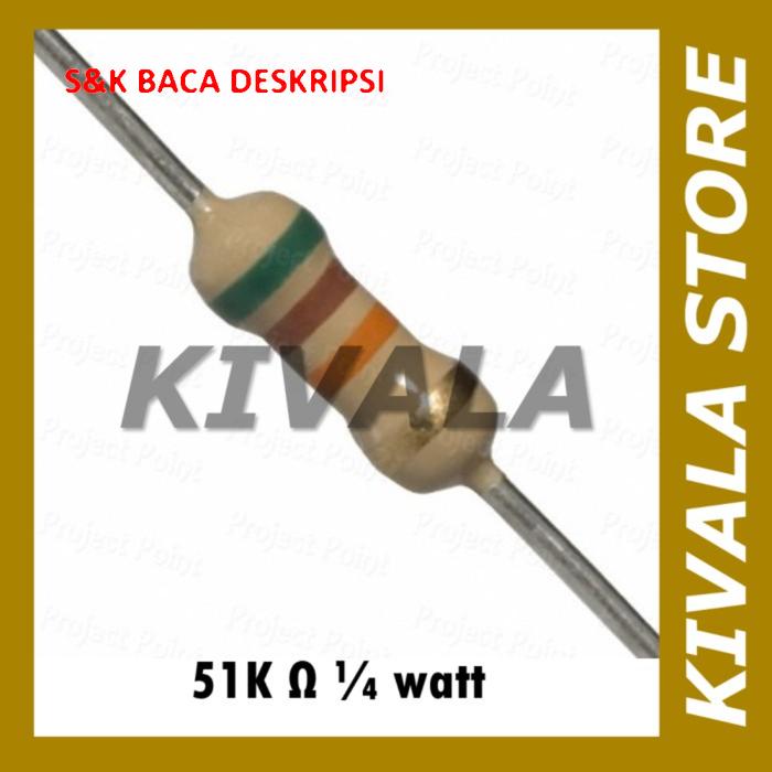 Resistor 51K ohm 1/4 watt