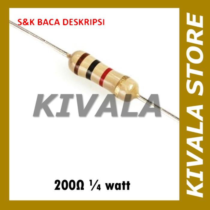 Resistor 200 ohm 1/4 watt