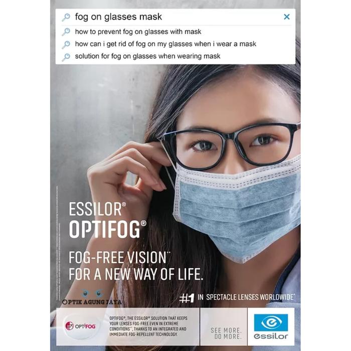 Gambar Lensa Essilor Optifog 100% Original (Lensa Anti Uap) dari Optik Agung Jaya undefined Tokopedia