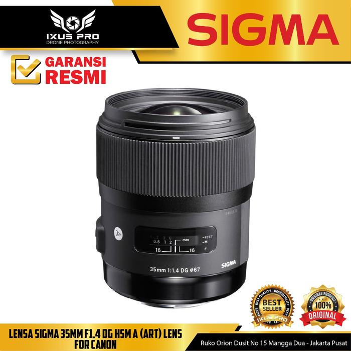 Lensa Sigma 35mm F14 Dg Hsm A Art Lens For Canon