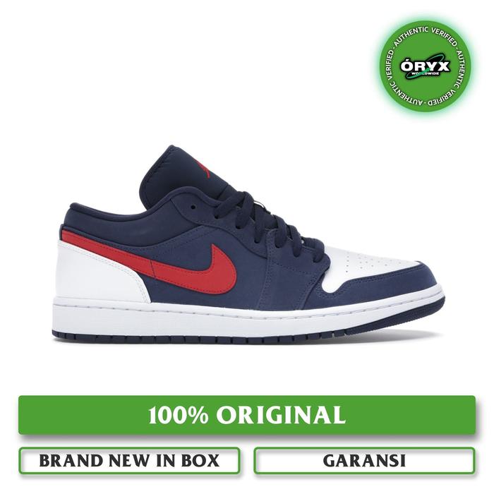 Nike Air Jordan Low Usa Midnight Navy White Gym Red