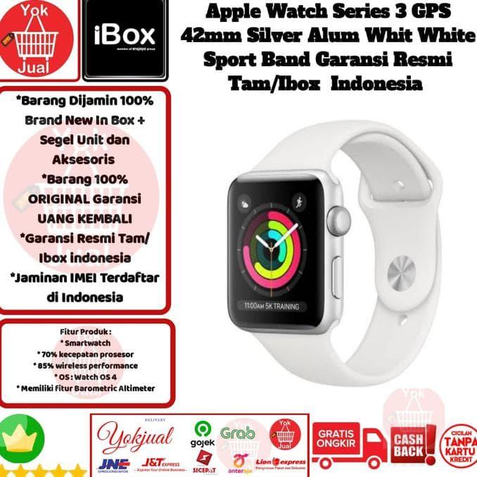 Jual Apple Watch Series 3 Gps 42Mm Silver Alum Case White Band Resmi Ibox -  Jakarta Selatan - lirikkusus | Tokopedia