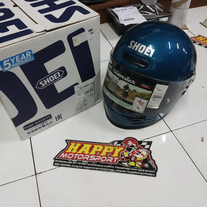 Helm classic Shoei glamster laguna blue 