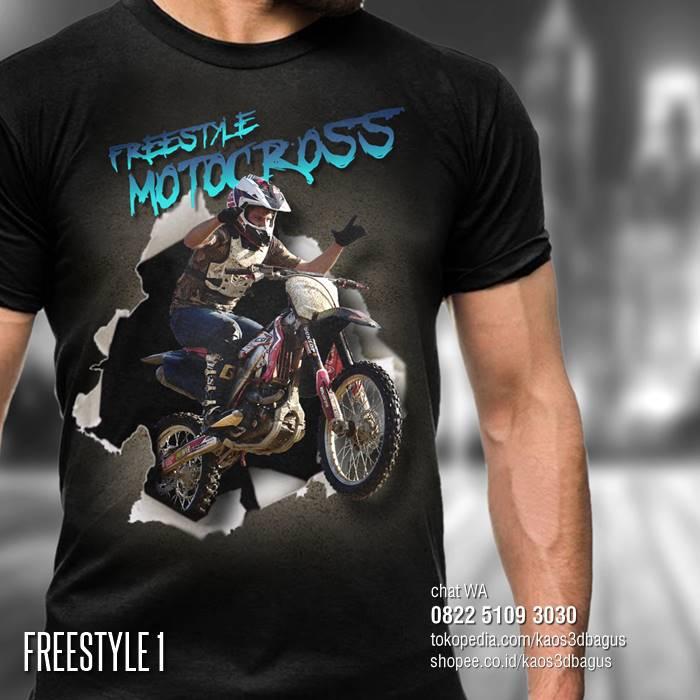 Gambar KAOS TRAIL MOTOCROSS Freestyle Motocross PREMIUM DISTRO Kaos Motor - FREESTYLE 1, S dari kaos3dbagus undefined Tokopedia