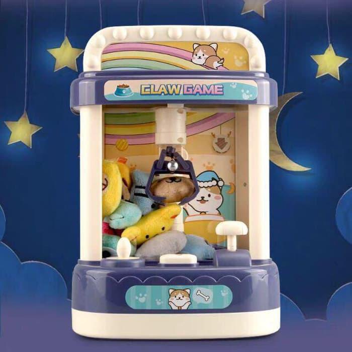Gambar Mini Doll Machine - Mainan Mesin Capit Boneka Claw Game Warna Ungu dari Pelangi Mainan undefined Tokopedia