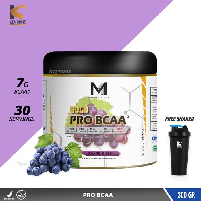Gambar M1 MUSCLE FIRST GOLD PRO BCAA 300 GRAM MYPROTEIN ULTIMATE NUTRITION - Grape Bush dari Keyrons2 undefined Tokopedia
