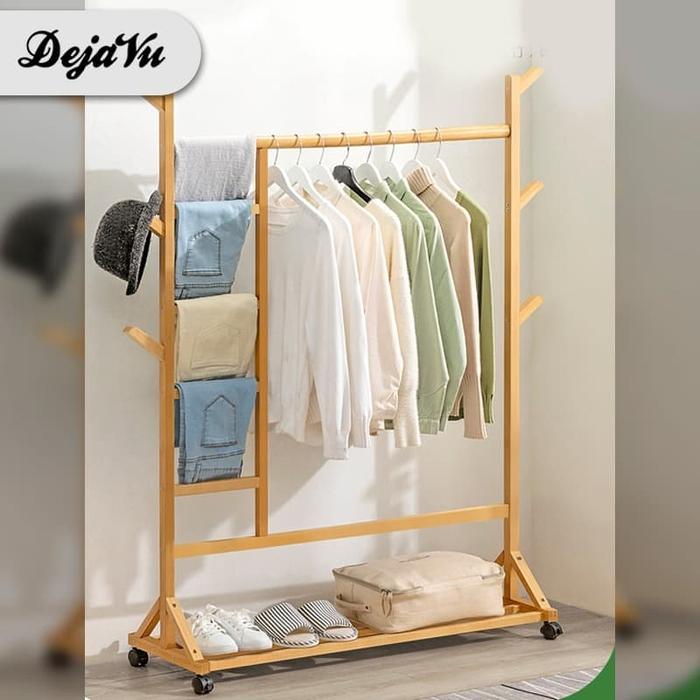 Jual Dejavu Gantungan Baju Celana Hanger Stand Kayu Minimalis Hsh201 Kayu Rak Baju Kota Tangerang Dejavu Official Tokopedia