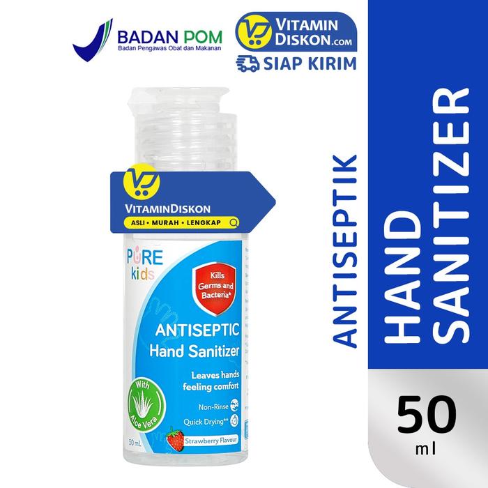 Gambar PURE KIDS ANTISEPTIC HAND SANITIZER STRAWBERRY 50 ML dari VitaminDiskon undefined Tokopedia
