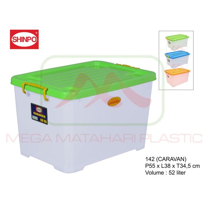 Jual Container Box Caravan 52ltr 142 CB52 Shinpo - Orange - Jakarta ...
