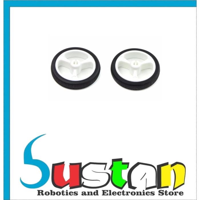 Gambar rubber wheel roda karet D shaft Diameter 3mm for robot line follower - Putih dari bustanrobot undefined Tokopedia
