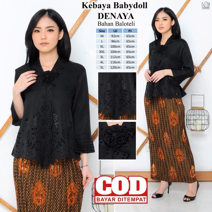 Gambar Atasan kebaya hitam / Kebaya Denaya Hitam - XXL dari SL Collection2 undefined Tokopedia