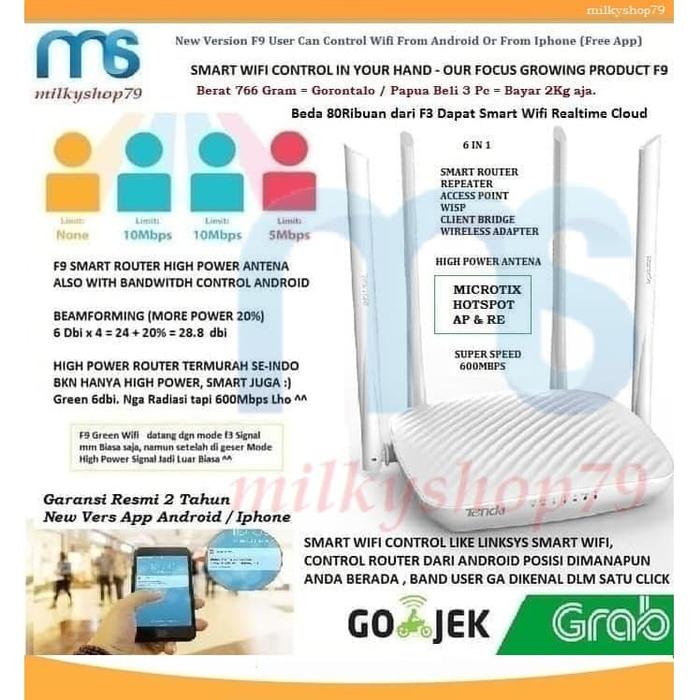 Jual Tenda F9 600Mbps Wireless N Router - Jakarta Utara - milkyshop79 | Tokopedia