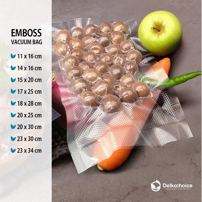 Gambar PLASTIK VACUM BAG / PLASTIK VAKUM MAKANAN ( Uk : 23cm x 34cm ) - Embossed dari Aneka Bungkus undefined Tokopedia