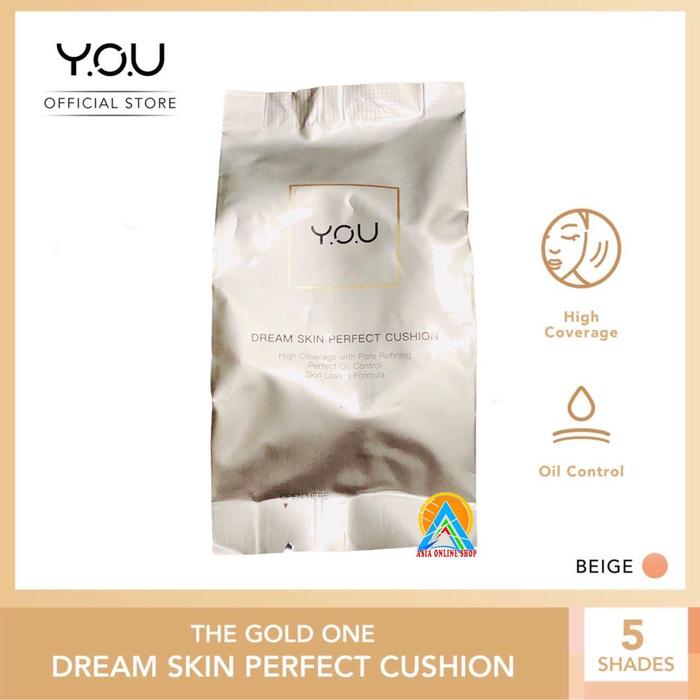 Gambar YOU The Gold One Dream Skin Perfect BB Cushion High Coverage Brighteni - REFILL BEIGE dari EXQUISITE TREND undefined Tokopedia