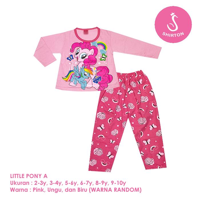 Gambar Baju Setelan Anak Perempuan Panjang 2-10 Tahun Little Pony A Shirton - PONY A, 5-6y Panjang dari shirton undefined Tokopedia