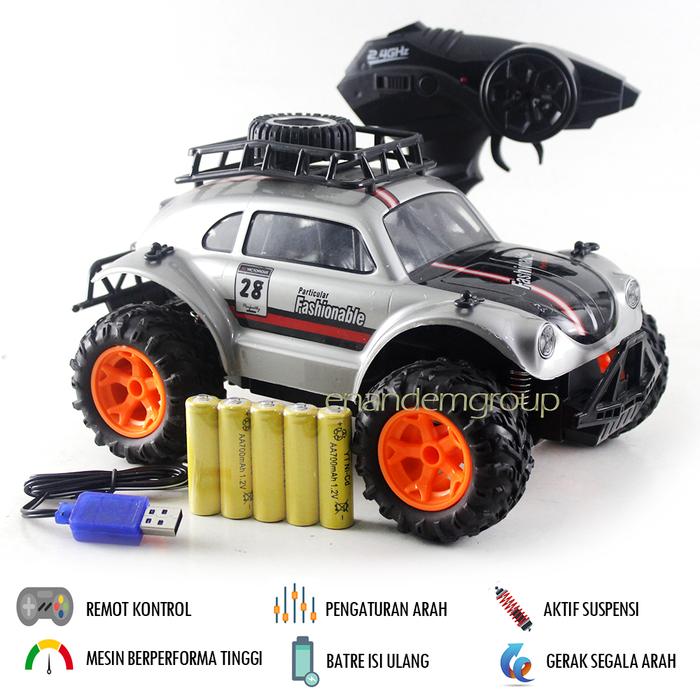 Gambar Mainan Mobil Remot Kontrol RC Monster Super Offroad - Abu-abu dari enandemshop undefined Tokopedia
