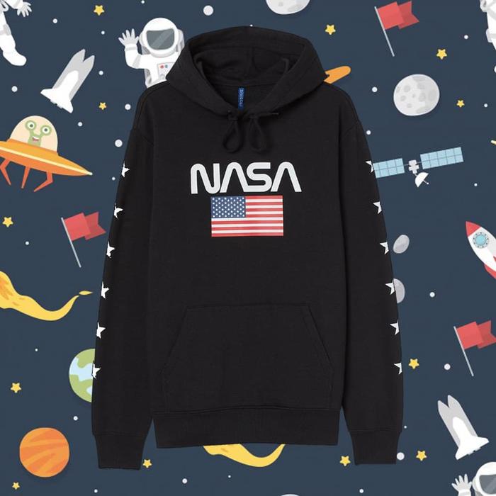 Jual H M Hoodie Nasa Astronaut Black Pria Wanita XL Kab. Tangerang Hypebrandaily Tokopedia