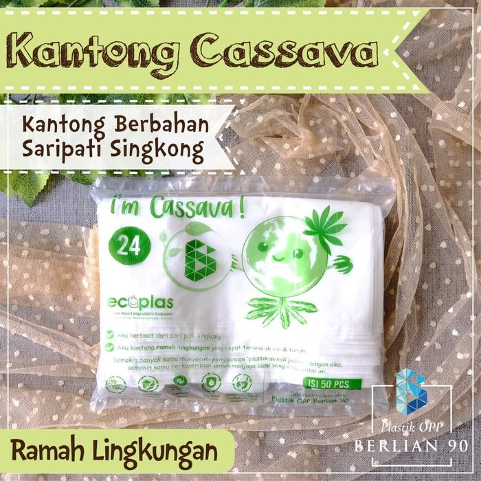 Gambar Kantong Singkong 24 / Kantong Plastik Ramah Lingkungan / Cassava Bag dari Plastik Opp Berlian 90 undefined Tokopedia
