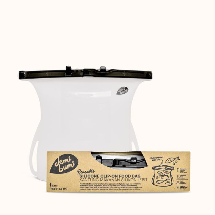 Gambar Silicone Clip-on Food Bag 1 Liter - Putih dari Demibumi undefined Tokopedia