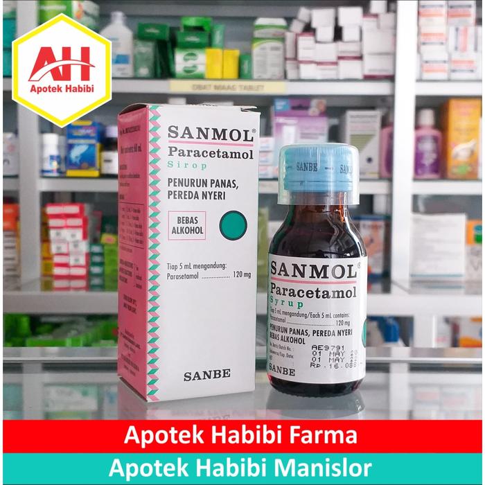 Jual Sanmol Sirup 60ml Obat Demam Panas Pusing Tumbuh Gigi Anak Dan Balita Kab Kuningan Apotek Habibi Manislor 