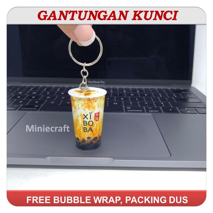 Gambar GANTUNGAN KUNCI MINIATUR MINUMAN BOBA - XI BOBA dari Minie Craft_NEW undefined Tokopedia