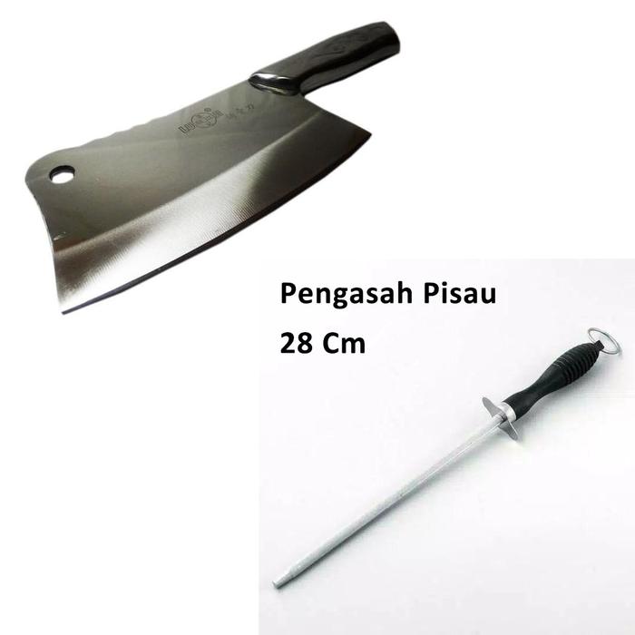 Gambar Pisau Dapur Daging Golok Tulang Perlengkapan Dapur Piso Tebal 2mm P 18 Cm - Pengasah Pisau dari ShinyElectroGroup undefined Tokopedia