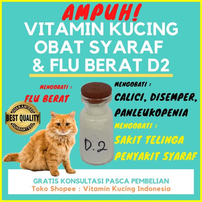Jual Vitamin Kucing D2 Obat Flu Berat Syaraf Calici Distemper Ori Kota Bandung Gudang Fashion Mantap Tokopedia