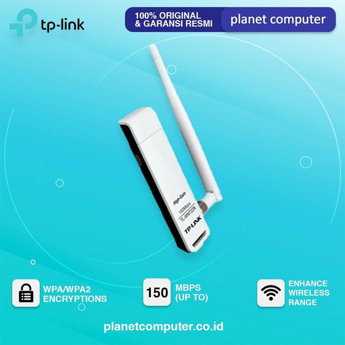 Gambar TP-LINK TL-WN722N 150Mbps High Gain Wireless USB Wifi Adapter dari Planet Computer Store undefined Tokopedia