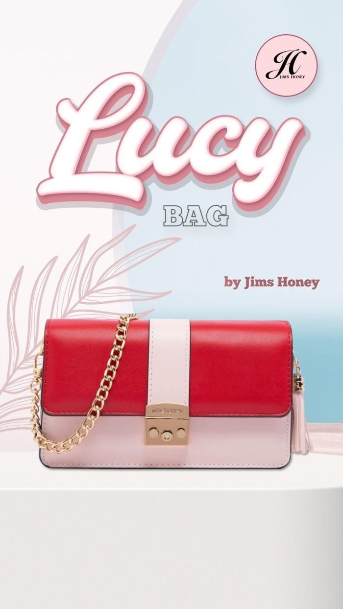 Gambar LUCY BAG - JIMS HONEY (Tas Selempang Wanita Import Warna Bold Cantik) - PINK dari YS MALL undefined Tokopedia