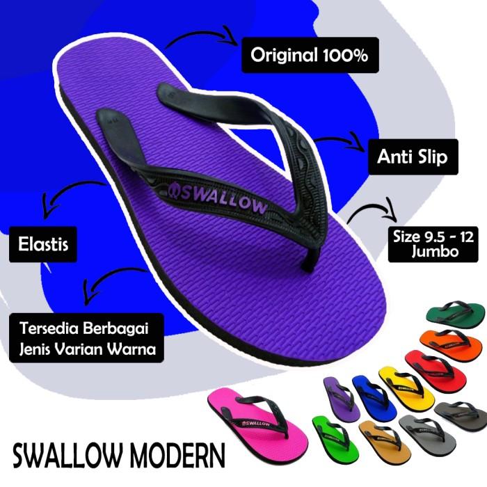 Gambar Sandal Jepit SWALLOW Modern 108 D [Purple] - Jumbo Size Ready - 9.5 dari Lapak Barakka undefined Tokopedia