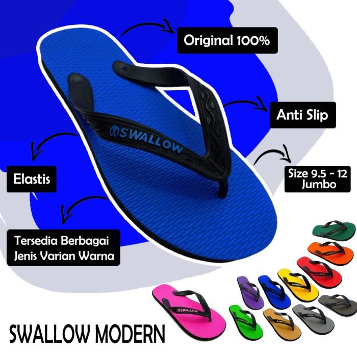 Gambar Sandal Jepit SWALLOW Modern 108 D [Blue] - Jumbo Size Ready - 9.5 dari Lapak Barakka undefined Tokopedia
