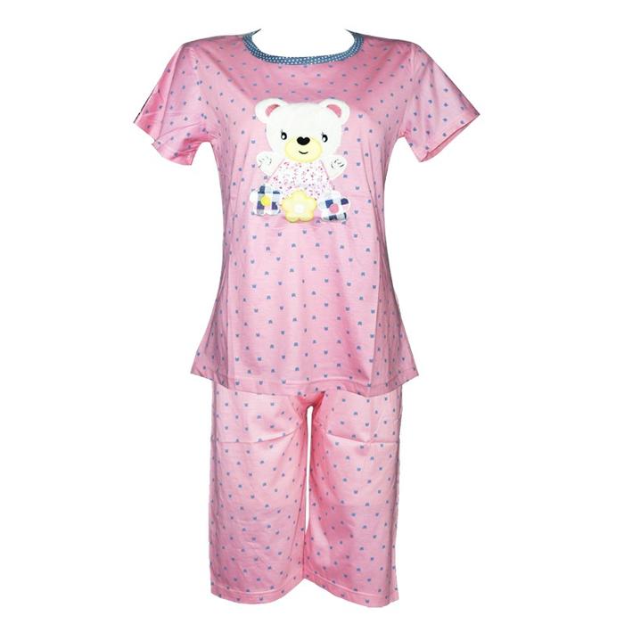 Gambar You've (YouHave) 1648-4 Sleepwear Set Baju Tidur Wanita - Merah Muda dari YouHave Store undefined Tokopedia