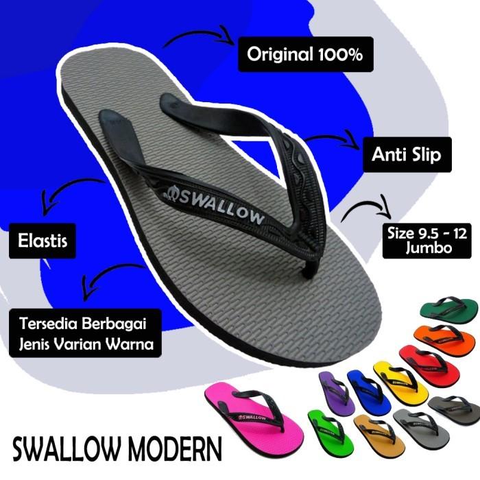Gambar Sandal Jepit SWALLOW Modern 109 D [Grey] - Jumbo Size Ready - 11.5 dari Lapak Barakka undefined Tokopedia