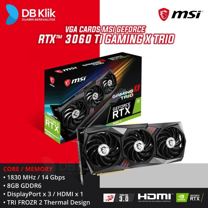 Msi Geforce Rtx 3060 Ti Gaming Trio VGA Card MSI GeForce RTX