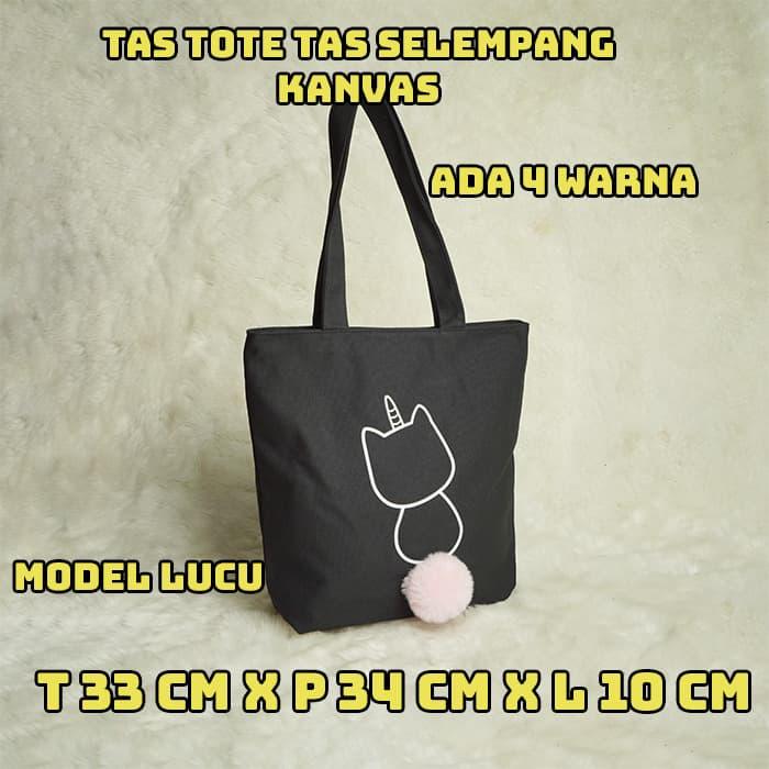 Gambar Tas Tote tas selempang kanvas tas travel belajar unicorn dari Bag N Beyond undefined Tokopedia