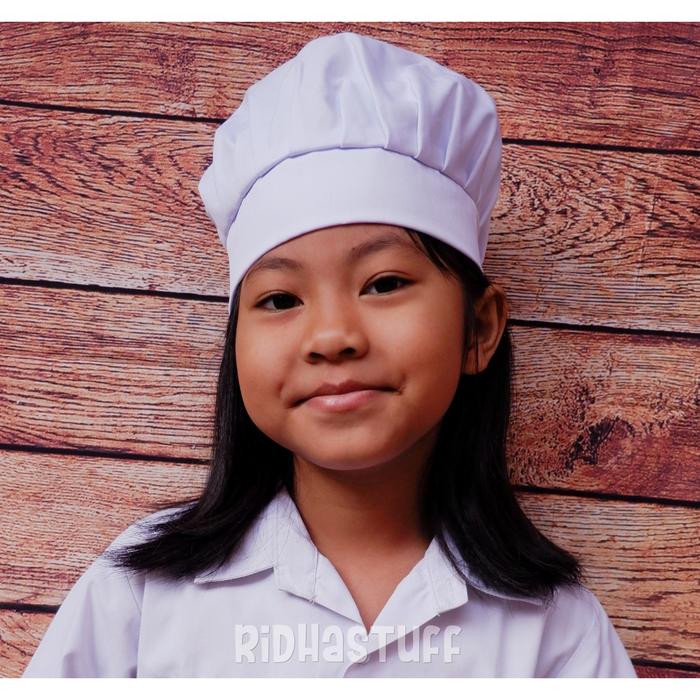 Gambar Topi Chef Anak - Putih dari RidhaStuff_NEW undefined Tokopedia