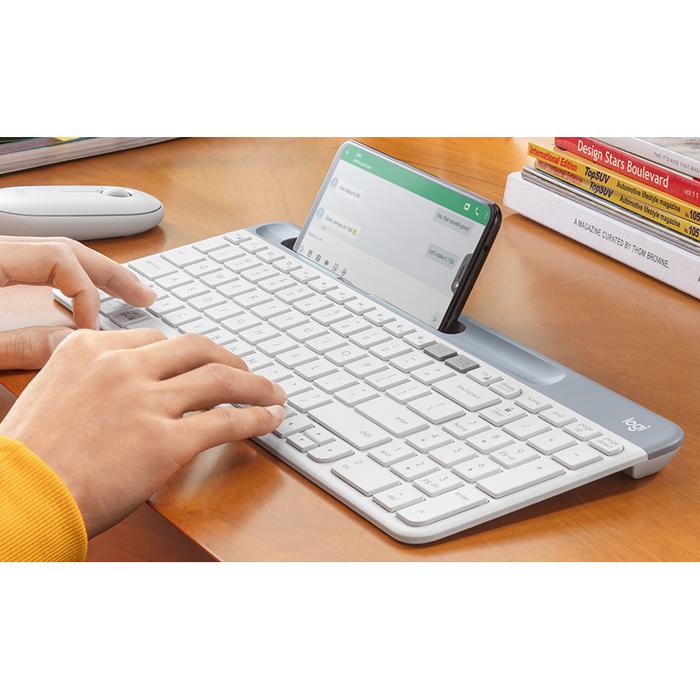 Gambar Logitech K580 Multi-Device Wireless Bluetooth Keyboard iOS Android PC - Putih dari theawesomegadget undefined Tokopedia