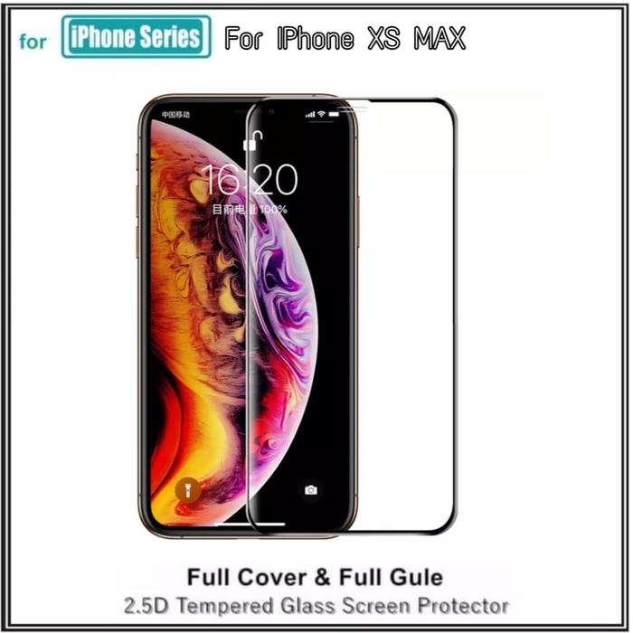 Tempered Glass iPhone Xs MAX inc Anti Gores Kaca Hitam