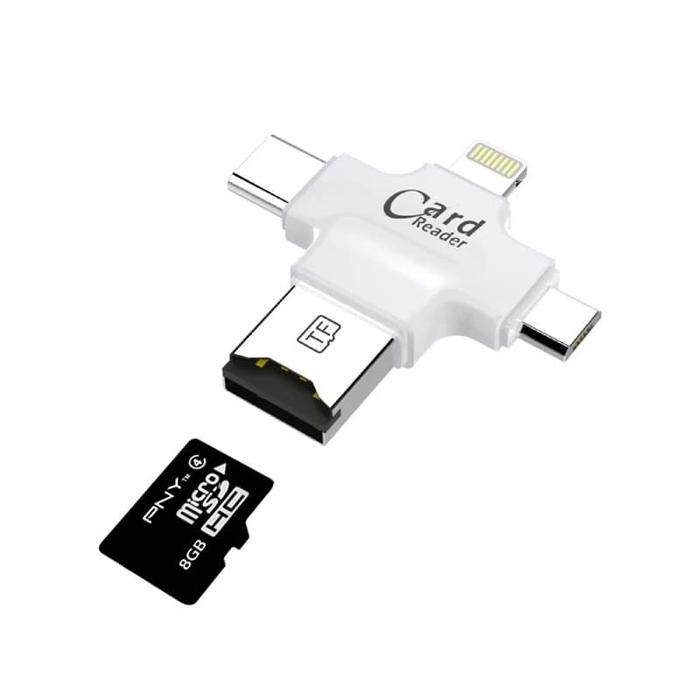 Gambar 4in1 MicroSD Card Reader - Putih dari new-brainiac undefined Tokopedia