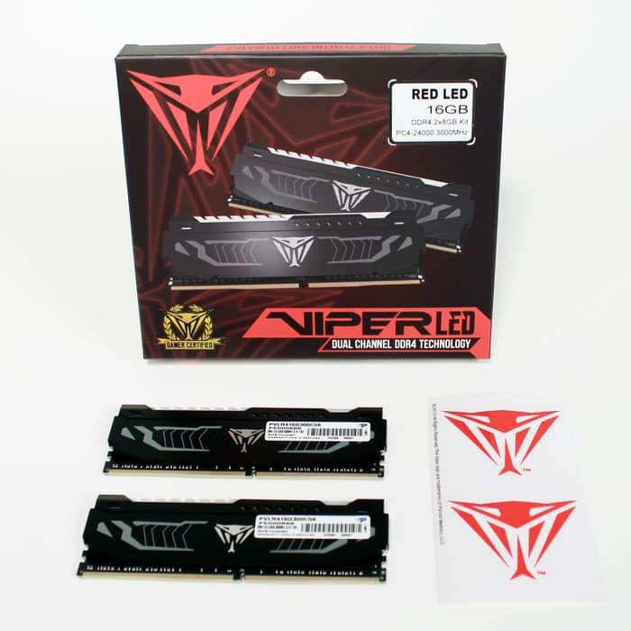 Jual Memory Ram Patriot DDR4 8Gb KIT 2X4GB 3000Mhz RED LED