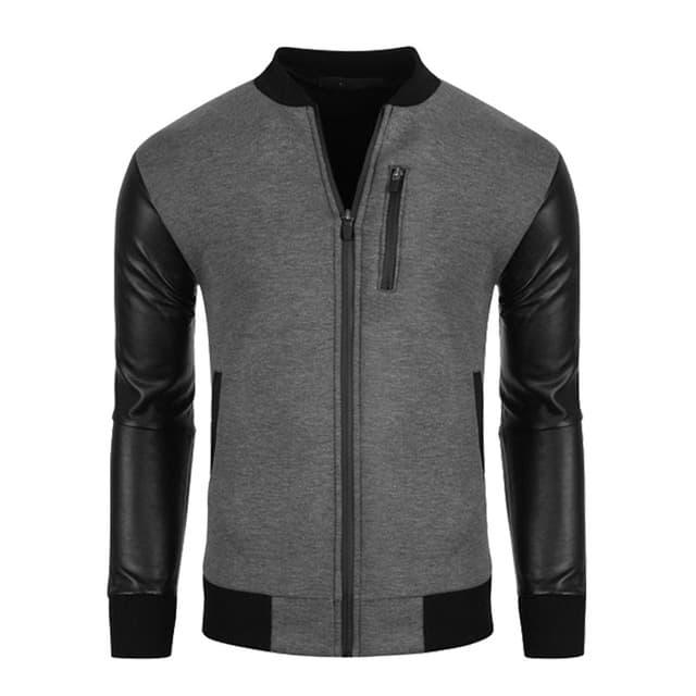 Gambar jaket pria kombi placee semi kulit - Hitam Abu dari jacket maya leather undefined Tokopedia
