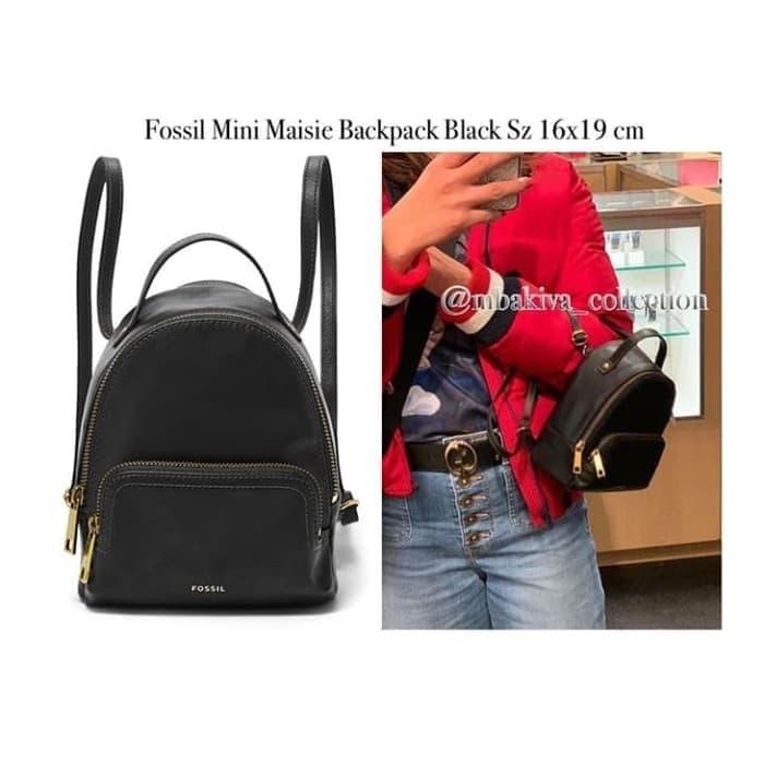 fossil black backpack