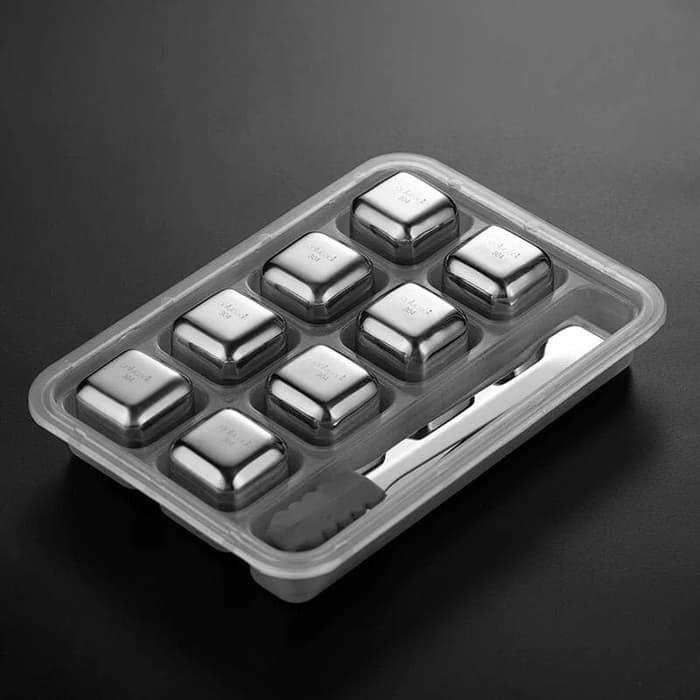 Gambar Reusable Ice Cube Stainless Steel (8 pcs) | Es Batu Stainless dari LEZAT STORE undefined Tokopedia