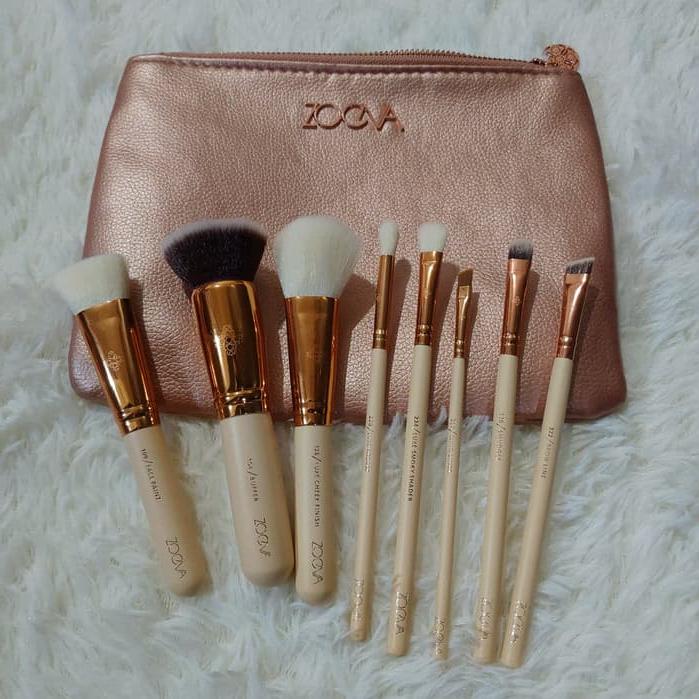 Gambar 8 pcs Luxury Makeup Brush Set with Pouch - Rose Gold dari EpayID undefined Tokopedia