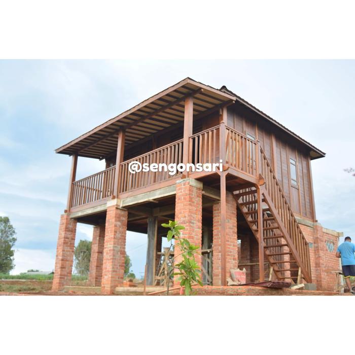 Gambar Rumah Kayu 6x7 dari Gazebo & Rumah Kayu undefined Tokopedia