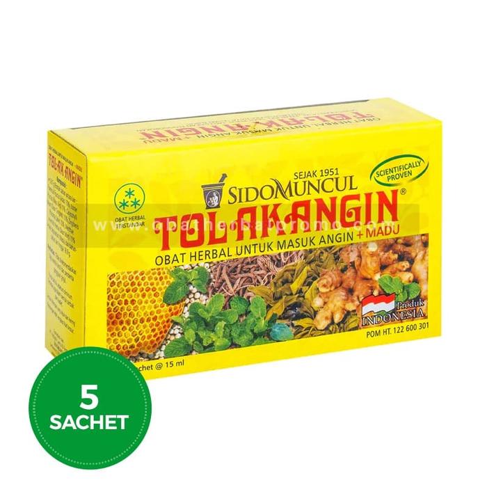 Gambar Sido Muncul Tolak Angin Cair 5 Sachet Obat Masuk Angin dan Demam Alami dari Obat Herbal Promo undefined Tokopedia